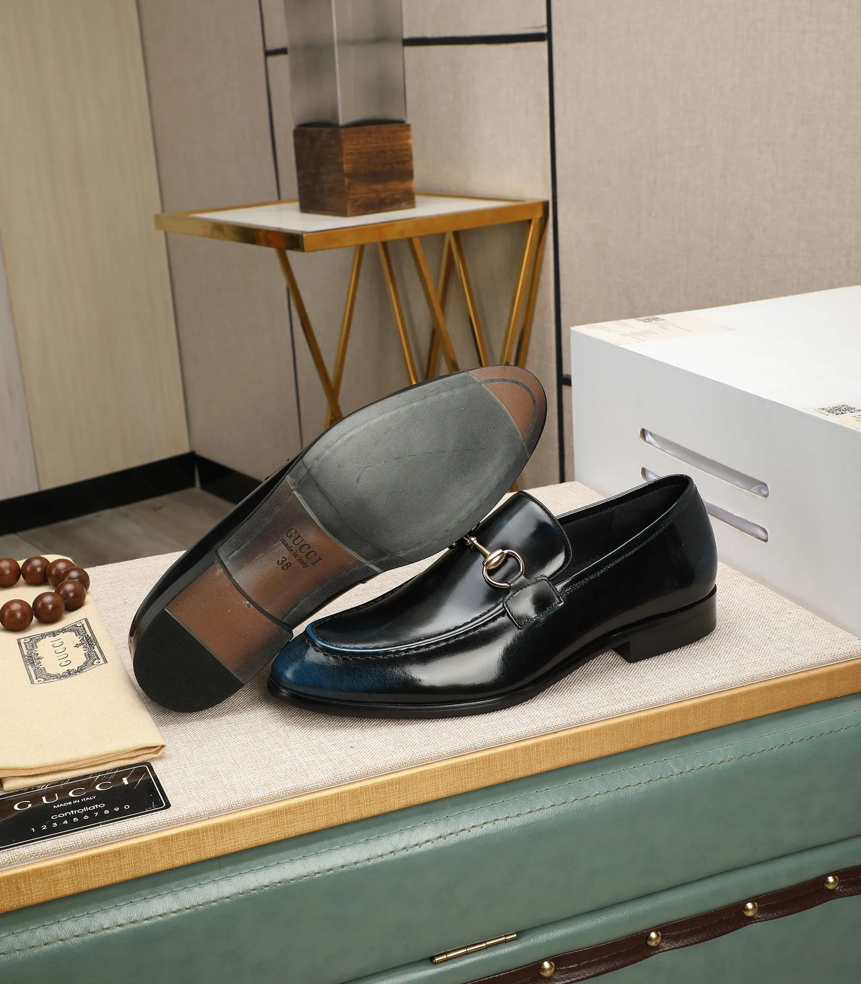 Men's shoes💰540📛📛Original (water-dyed cowhide) Gucci GUCCI official website formal shoes🌀 Italian🇮🇹imported cowhide➕top imported water-dyed cowhide lining💋Finely handmade original bottom, the real thing looks better when photographed in person Standard size 38-44